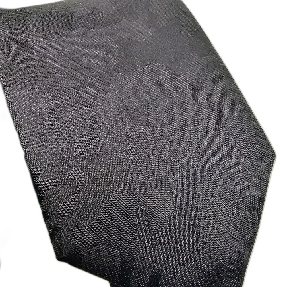 JF J.Ferrar Black Slim Tie 2.5” Narrow Neck Tie Polyester Men